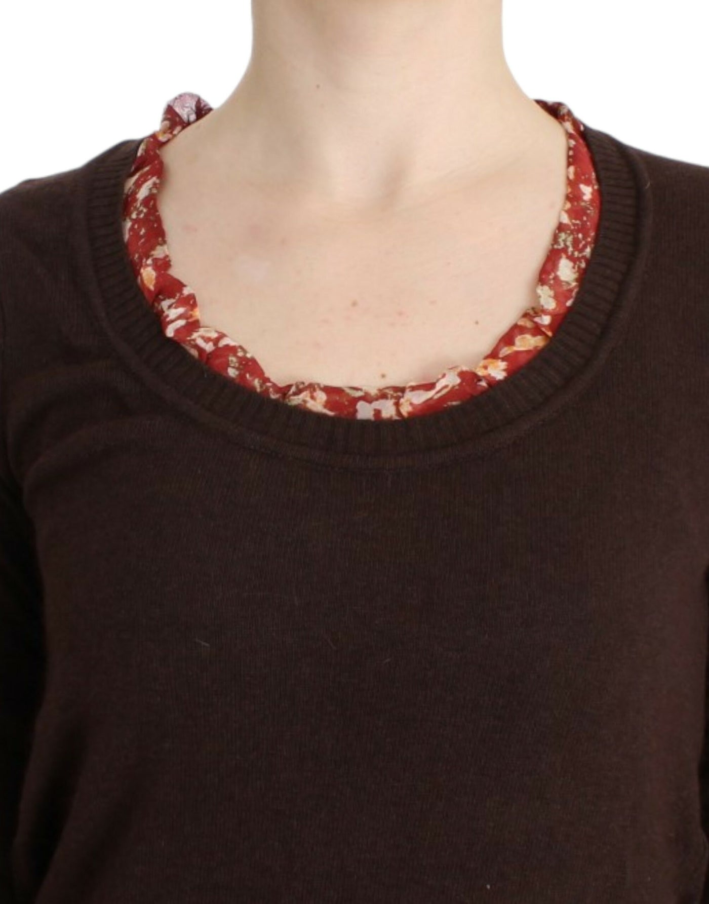 Cavalli Brauner Pullover mit Rundhalsausschnitt