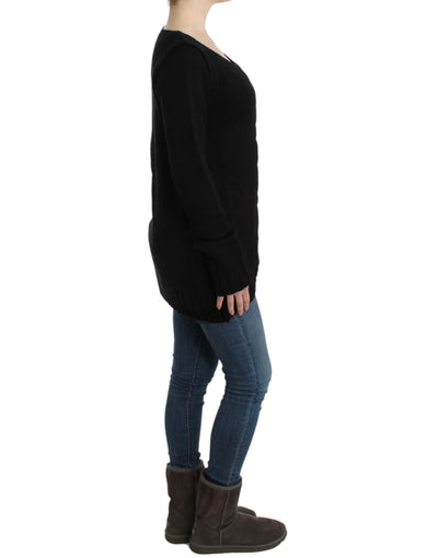 Cavalli Schwarzer Wollstrickpullover