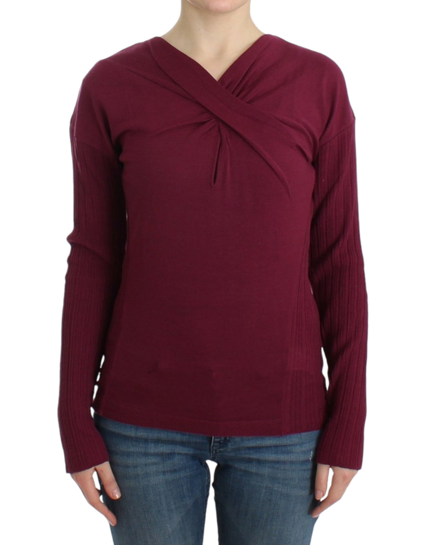 Cavalli Lila Wollstrickpullover
