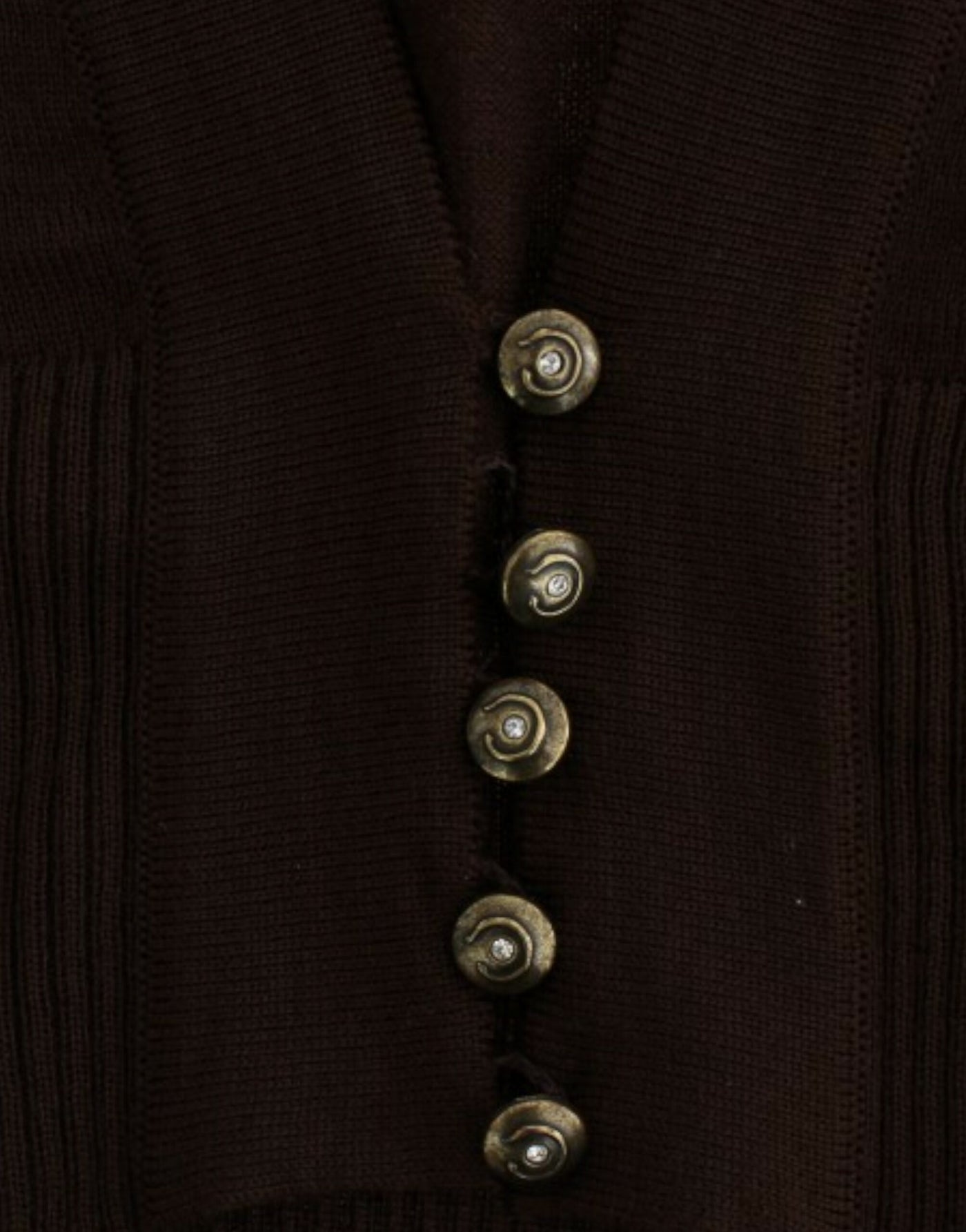 Cavalli Braune Strickjacke aus Wolle