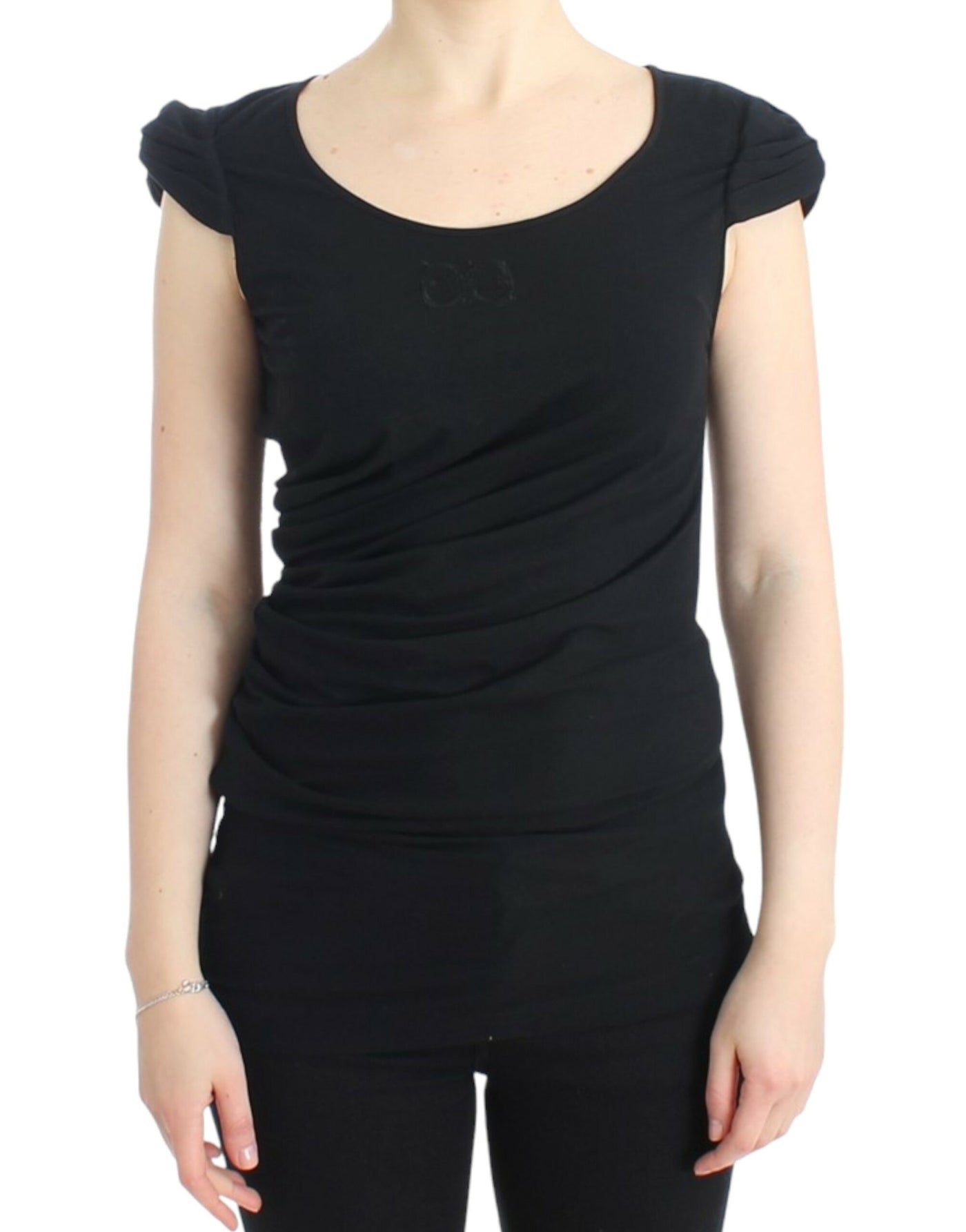 Cavalli Schwarzes Baumwolltop