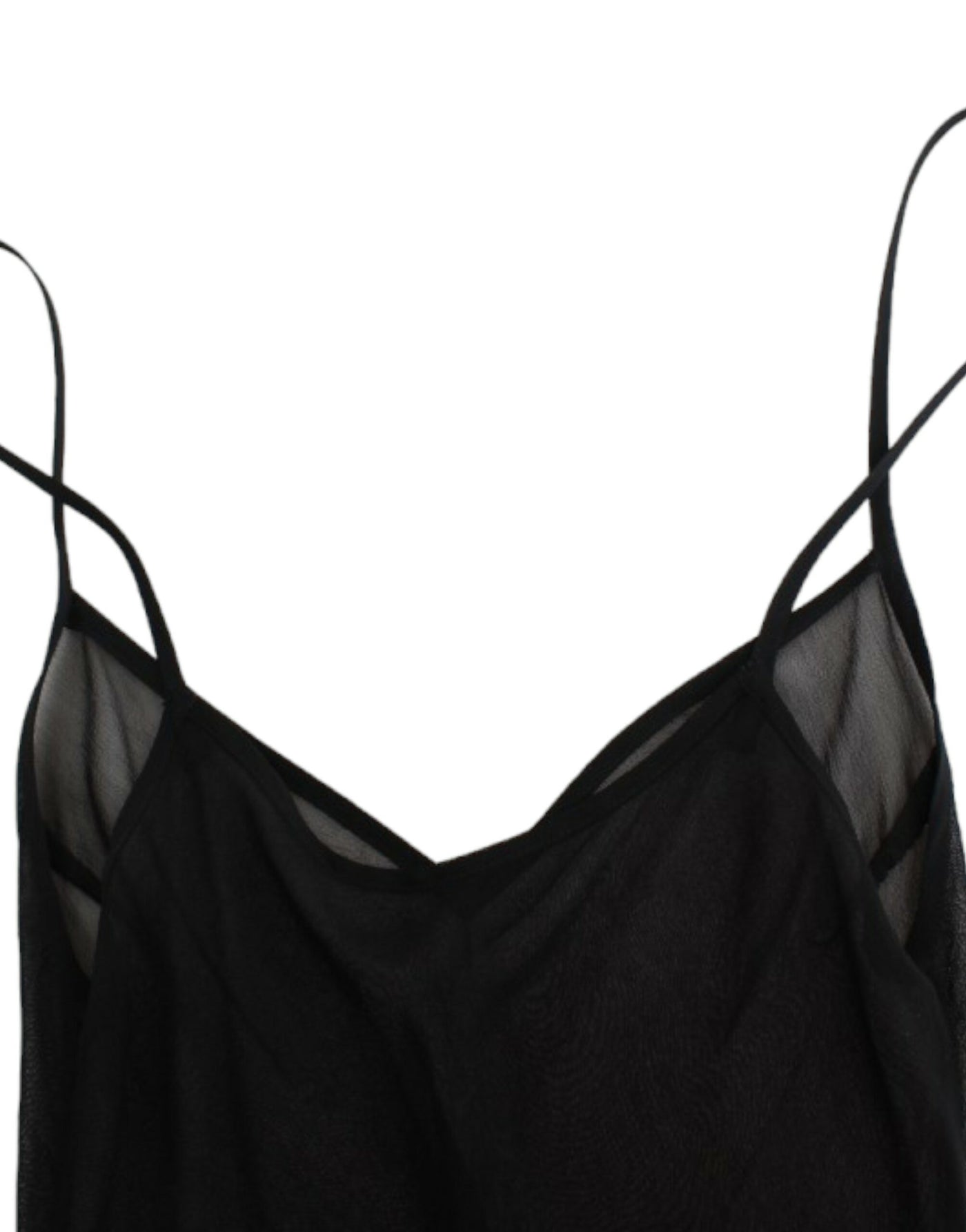 Cavalli Schwarzes langärmeliges Seidenkleid