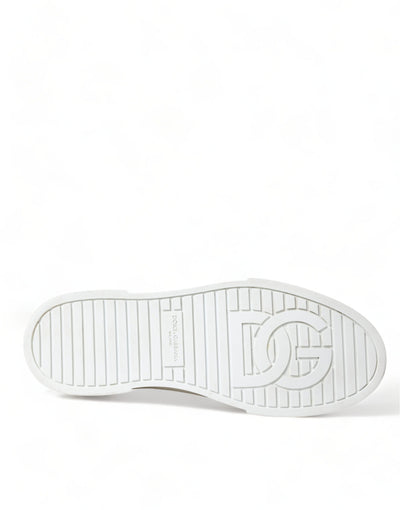 Dolce & Gabbana Braun Leopard Canvas Turnschuhe Schuhe