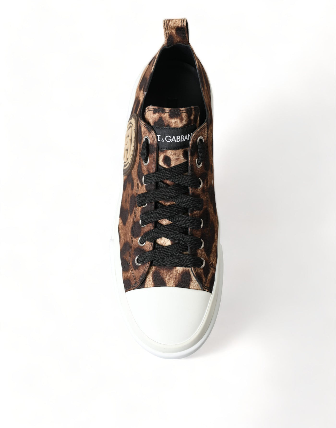 Dolce & Gabbana Braun Leopard Canvas Turnschuhe Schuhe