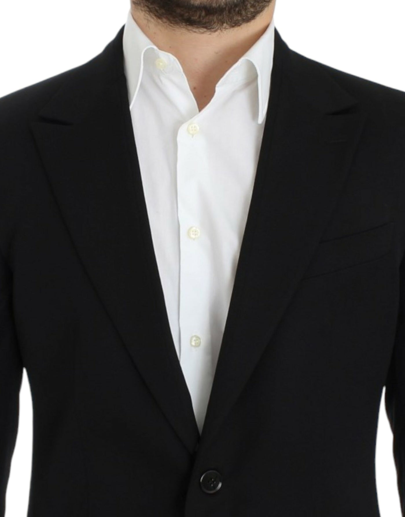 Dolce & Gabbana Schwarzer schmal geschnittener Wollblazer