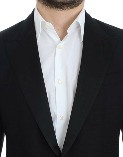 Dolce & Gabbana SICILIA Blazer aus schwarzer Wollseide