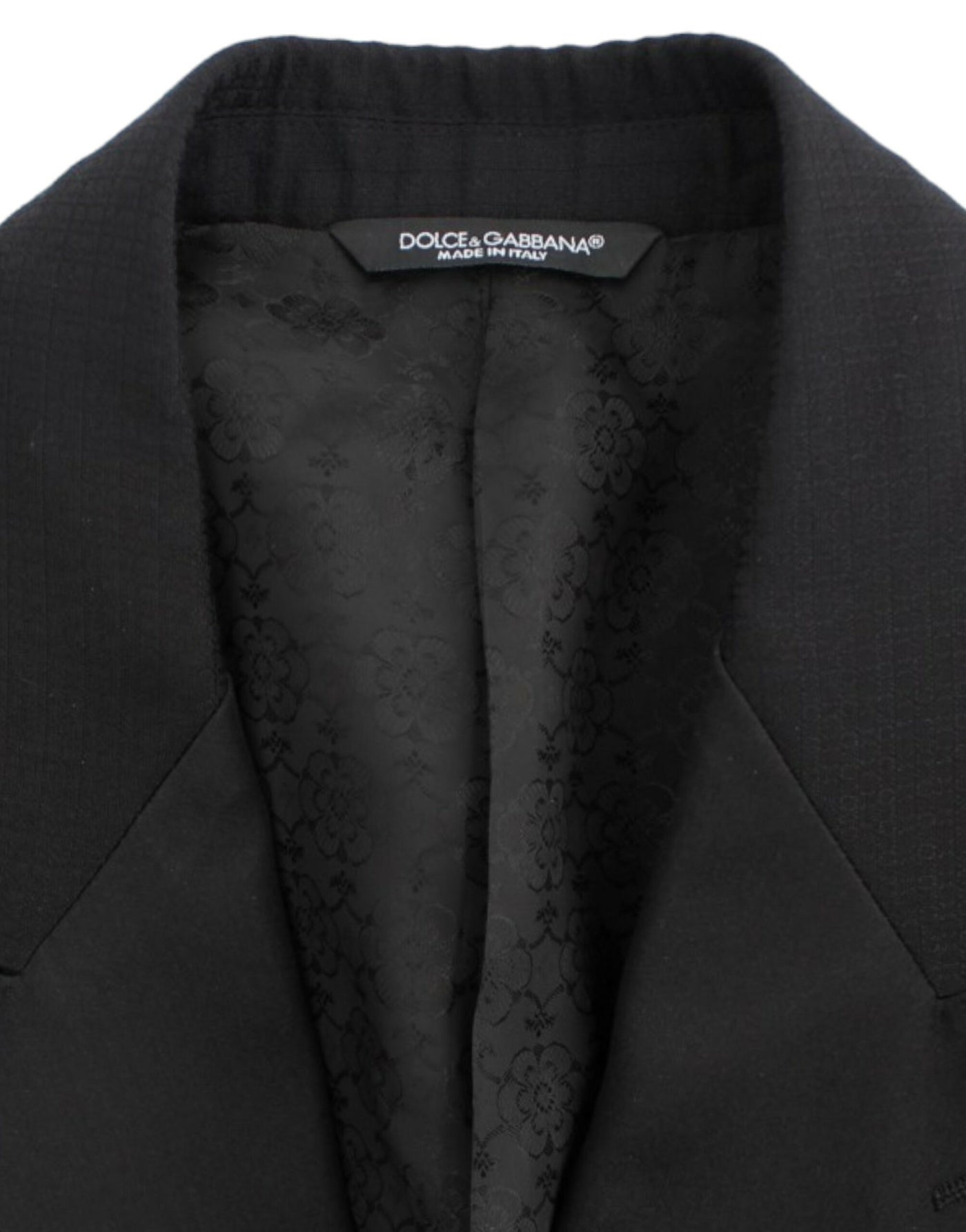 Dolce & Gabbana SICILIA Blazer aus schwarzer Wollseide