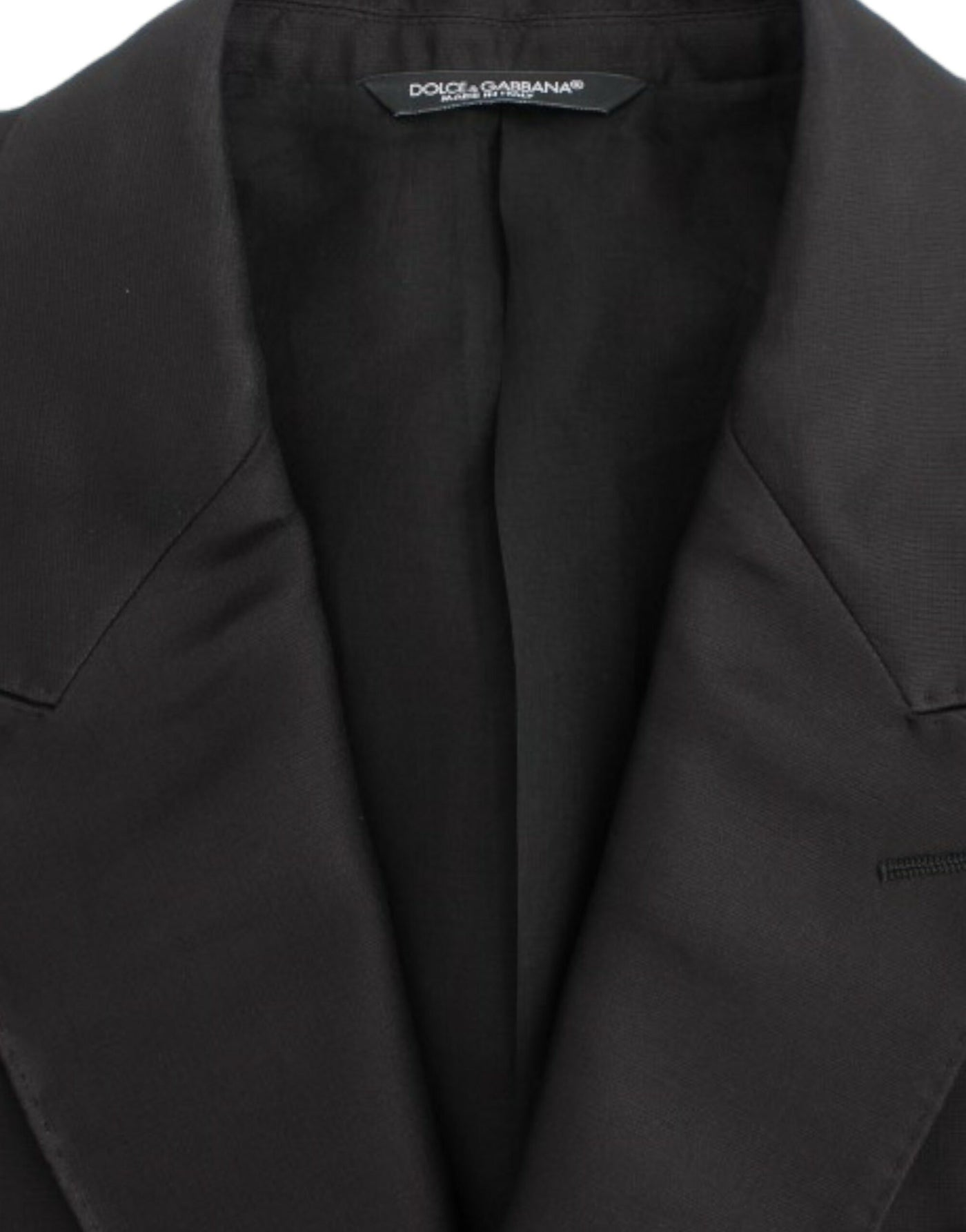 Dolce & Gabbana Schwarzer schmal geschnittener Seidenblazer