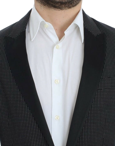Dolce & Gabbana Schwarzer schmaler MARTINI Blazer aus Wolle