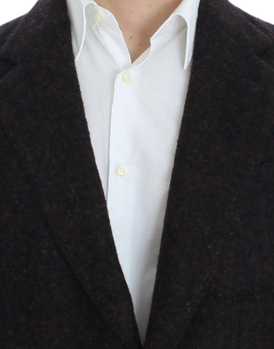 Dolce & Gabbana Bordeaux Alpaga Blazer mit zwei Knöpfen