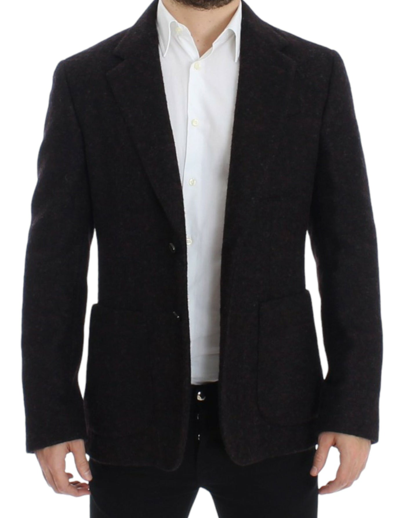 Dolce & Gabbana Bordeaux Alpaga Blazer mit zwei Knöpfen