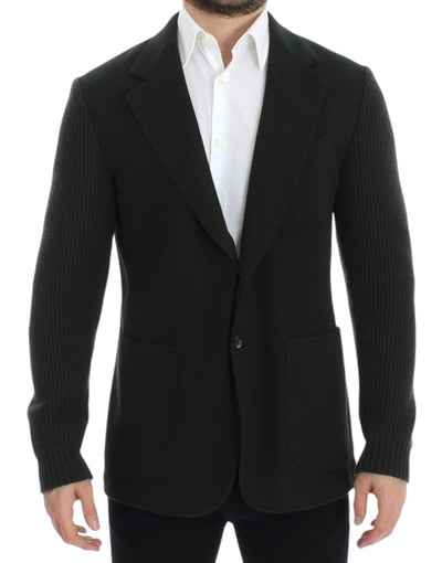 Dolce & Gabbana Grüner Kaschmir-Blazer mit zwei Knöpfen