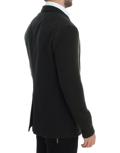 Dolce & Gabbana Grüner Kaschmir-Blazer mit zwei Knöpfen