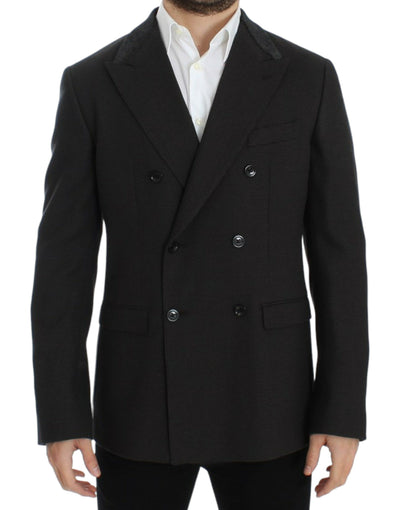 Dolce & Gabbana Brauner schmal geschnittener Wollblazer