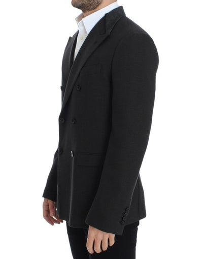 Dolce & Gabbana Brauner schmal geschnittener Wollblazer