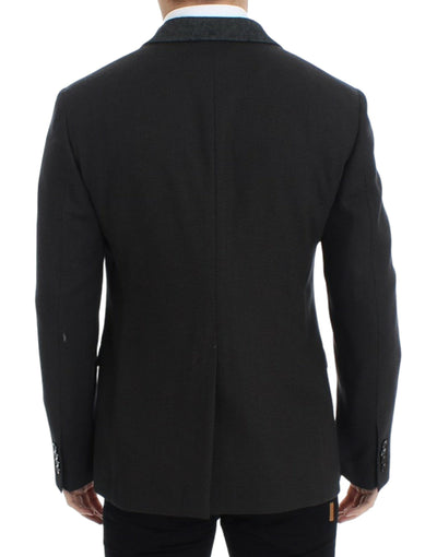 Dolce & Gabbana Brauner schmal geschnittener Wollblazer