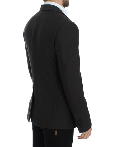 Dolce & Gabbana Brauner schmal geschnittener Wollblazer