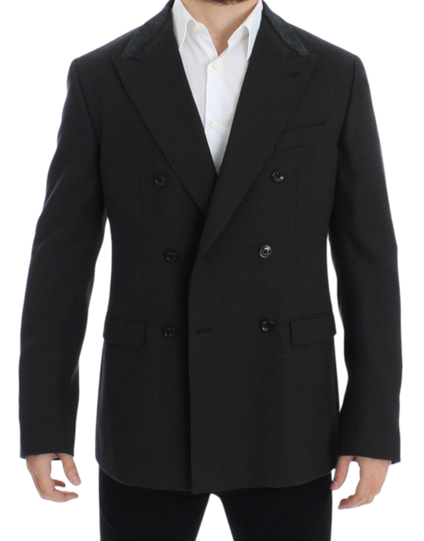 Dolce & Gabbana Brauner schmal geschnittener Wollblazer