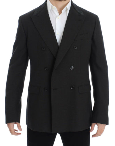 Dolce & Gabbana Brauner schmal geschnittener Wollblazer