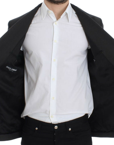 Dolce & Gabbana Brauner schmal geschnittener Wollblazer