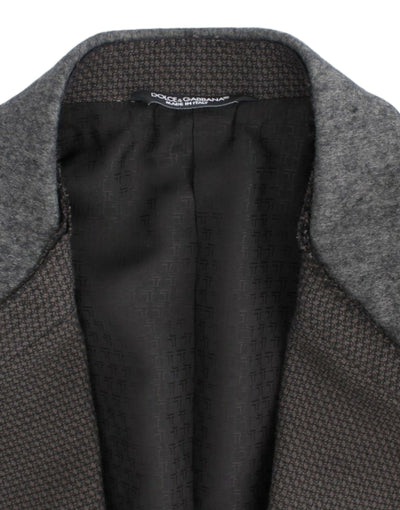 Dolce & Gabbana Brauner schmal geschnittener Wollblazer