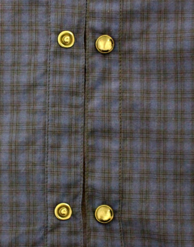 Costume National Blau-kariertes Baumwollhemd