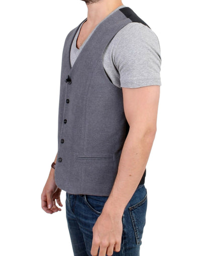 Costume National Graue Freizeitweste aus Baumwollmischung