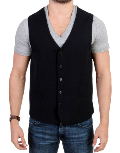 Costume National Schwarze Freizeitweste aus Wollgemisch