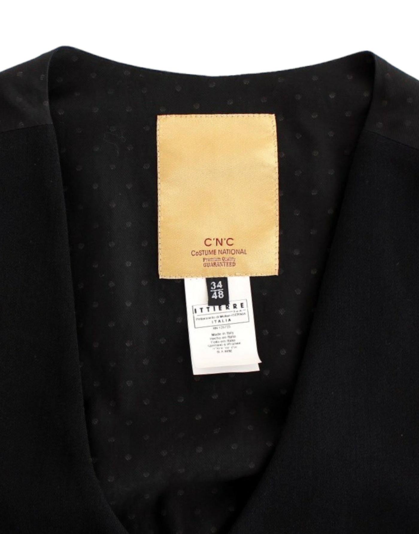 Costume National Schwarze Freizeitweste aus Wollgemisch