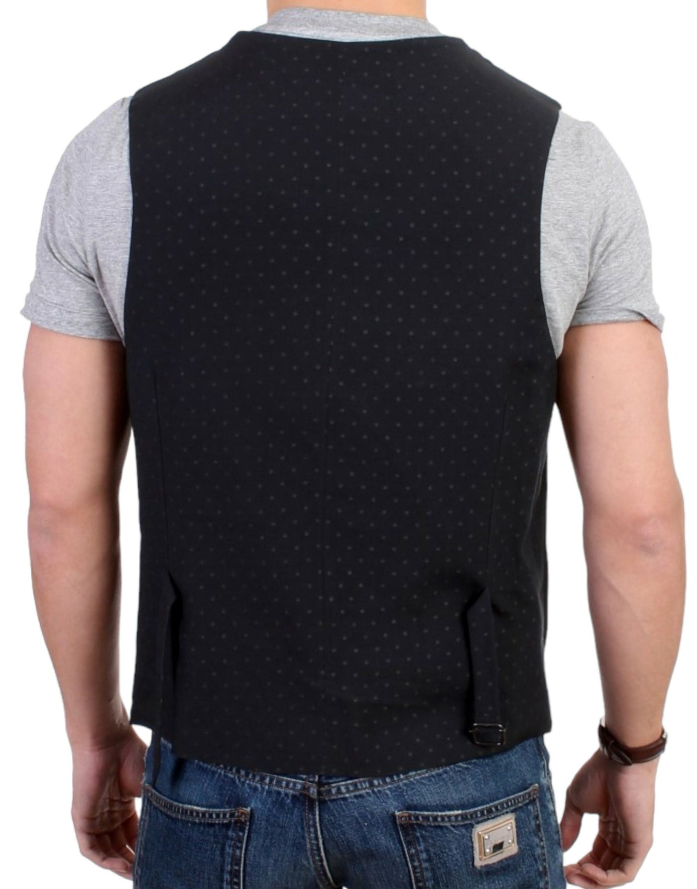 Costume National Schwarze Freizeitweste aus Wollgemisch