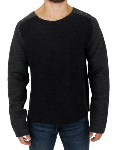 Costume National Grauer Pullover mit Rundhalsausschnitt aus Wolle