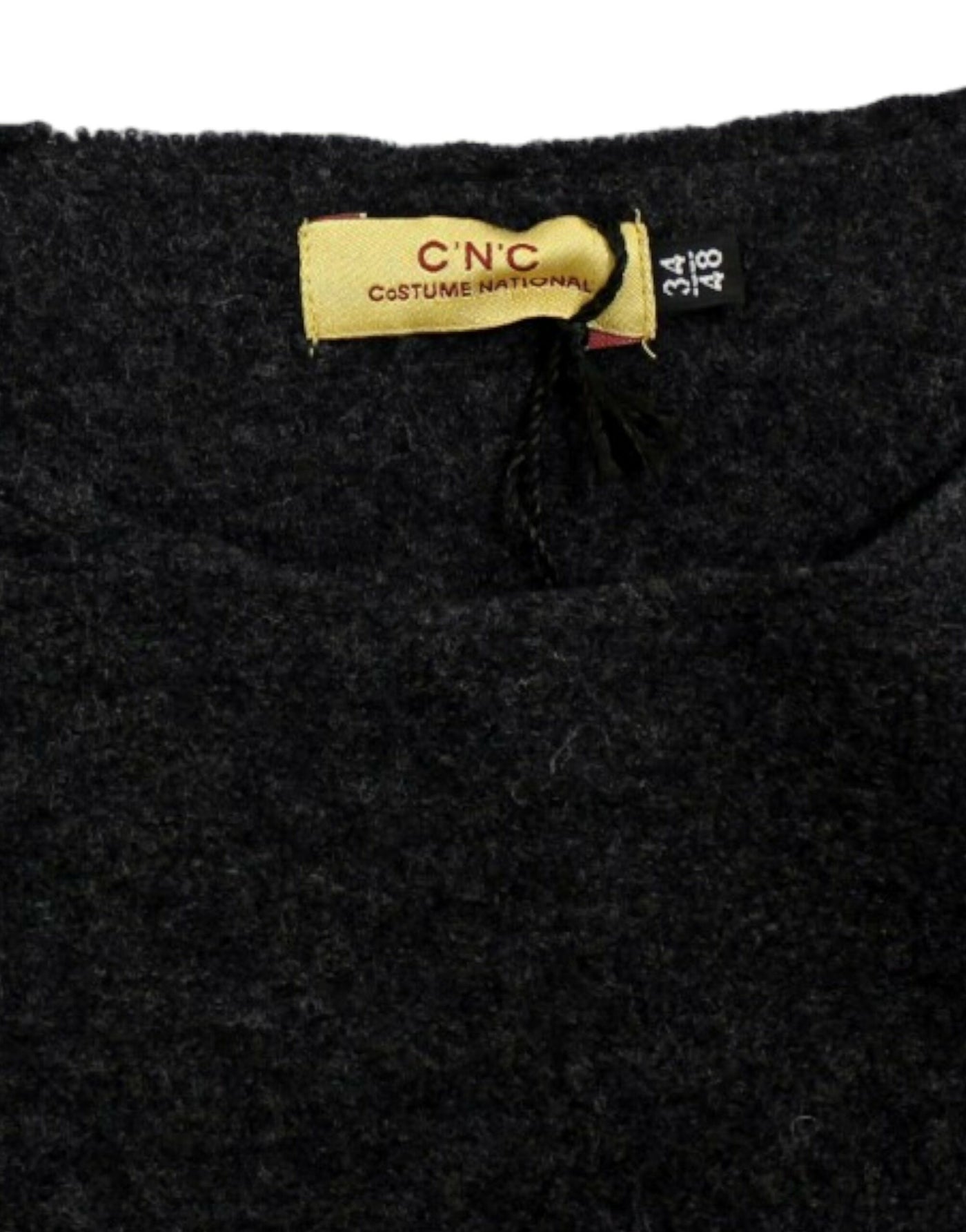 Costume National Grauer Pullover mit Rundhalsausschnitt aus Wolle