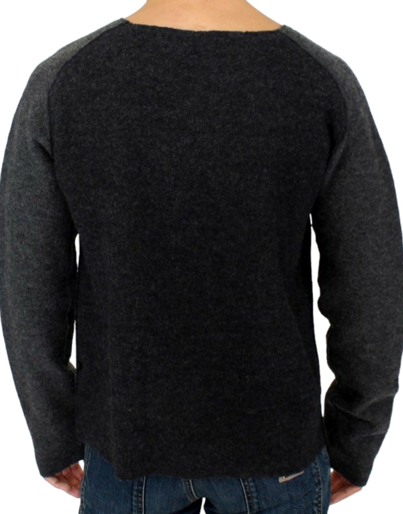 Costume National Grauer Pullover mit Rundhalsausschnitt aus Wolle