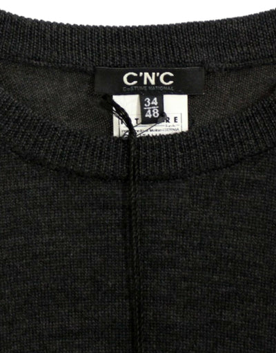 Costume National Grauer Pullover mit Rundhalsausschnitt