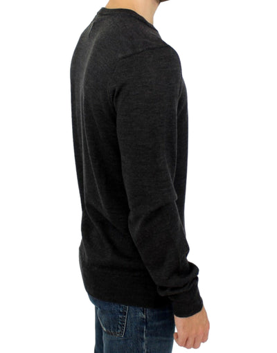 Costume National Grauer Pullover mit Rundhalsausschnitt