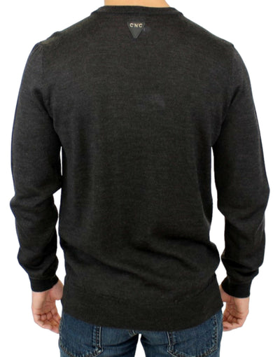 Costume National Grauer Pullover mit Rundhalsausschnitt