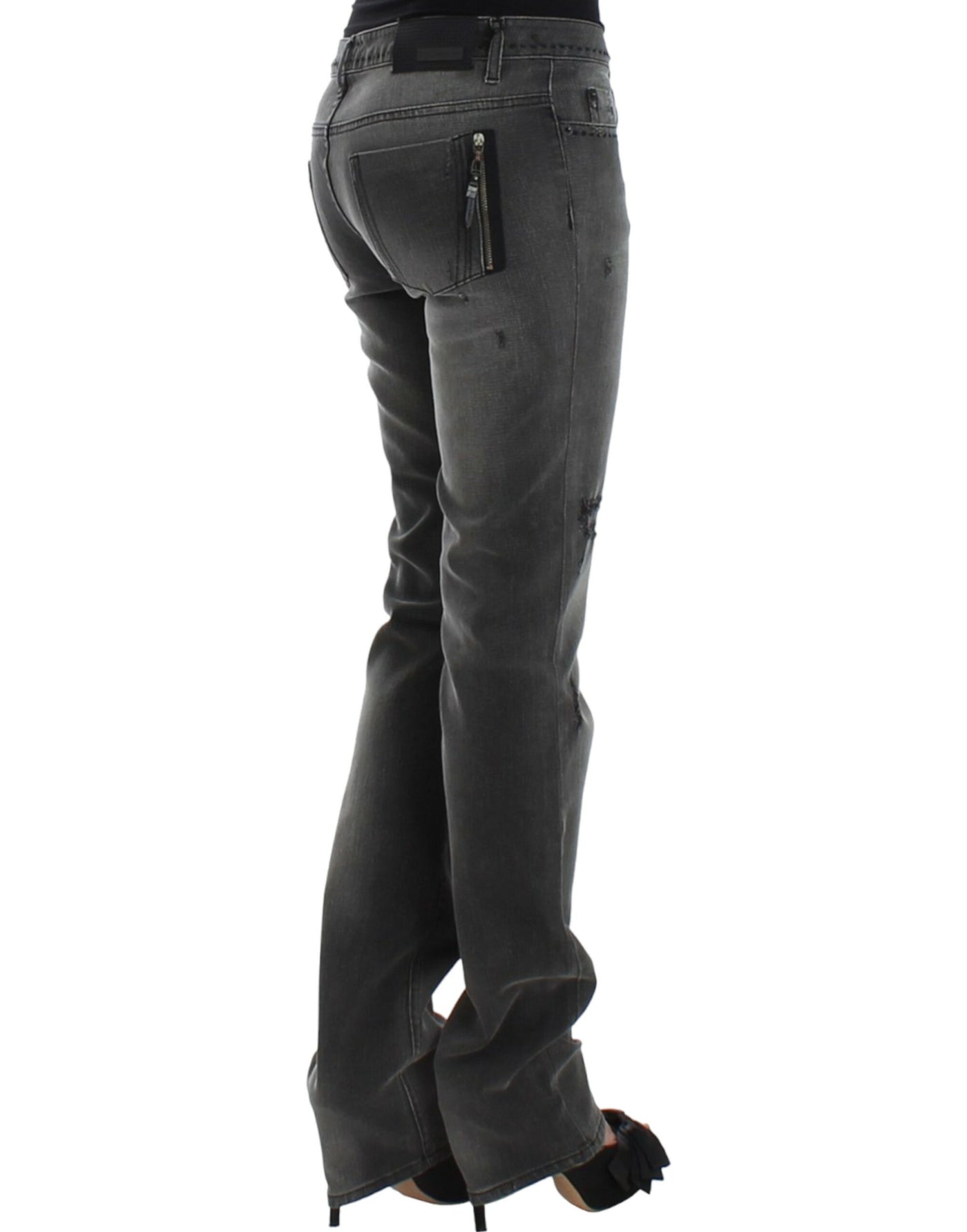Costume National Graue Jeans mit geradem Bein