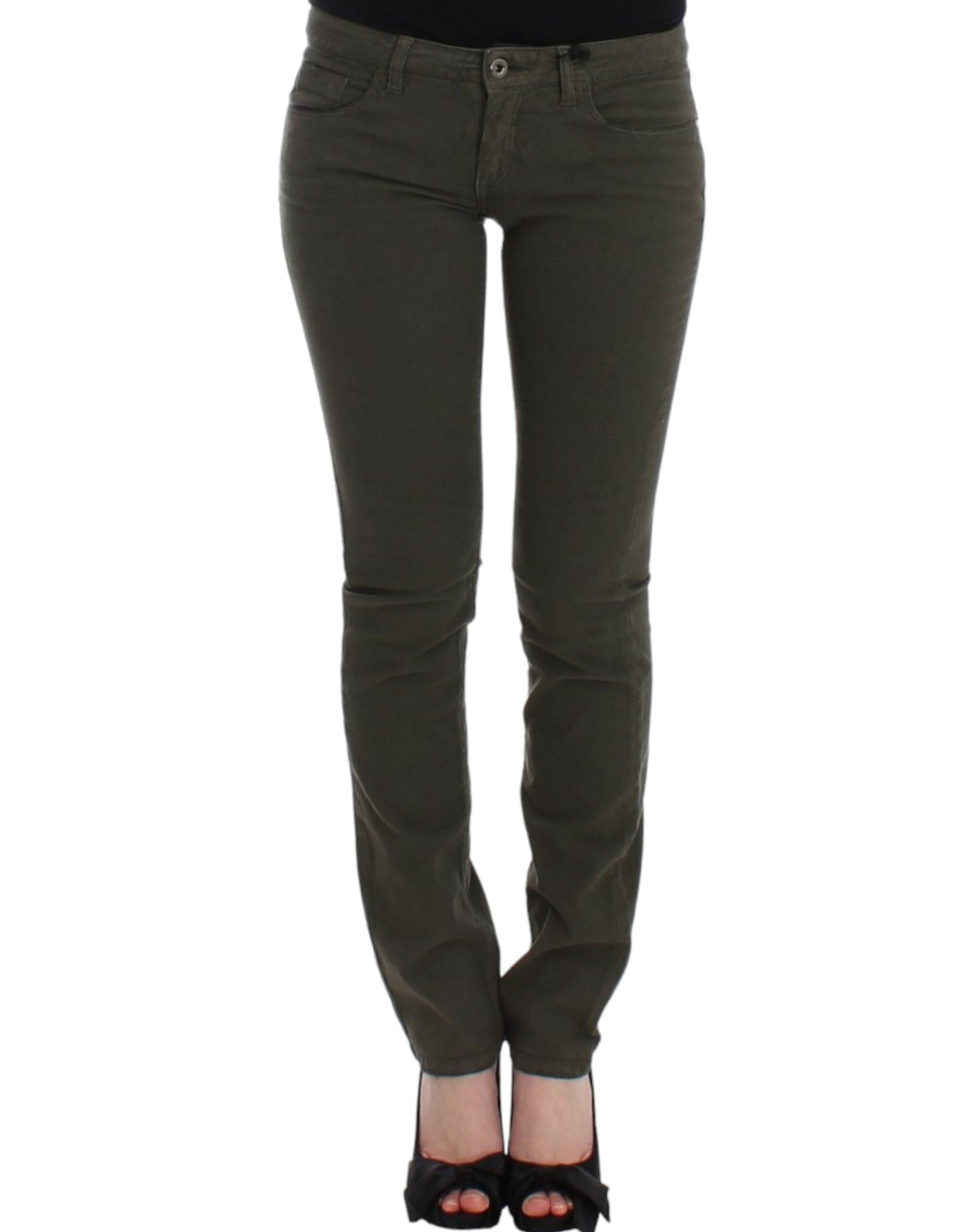 Costume National Grüne Jeans mit schmalem Bein