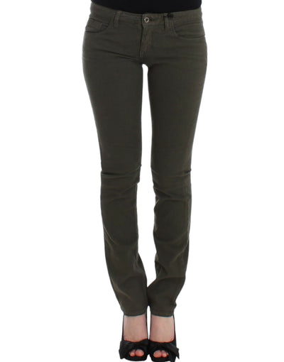 Costume National Grüne Jeans mit schmalem Bein