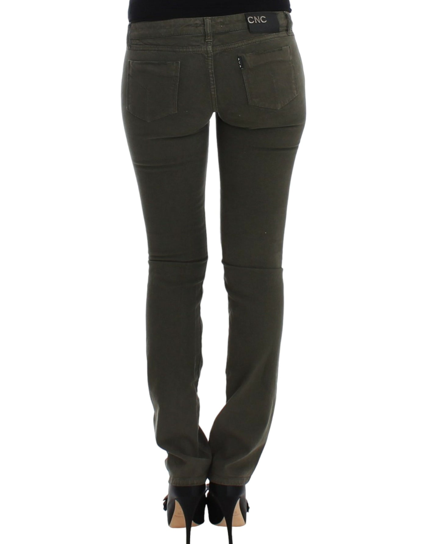 Costume National Grüne Jeans mit schmalem Bein