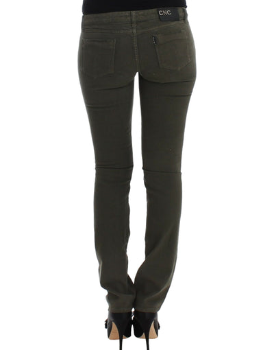 Costume National Grüne Jeans mit schmalem Bein