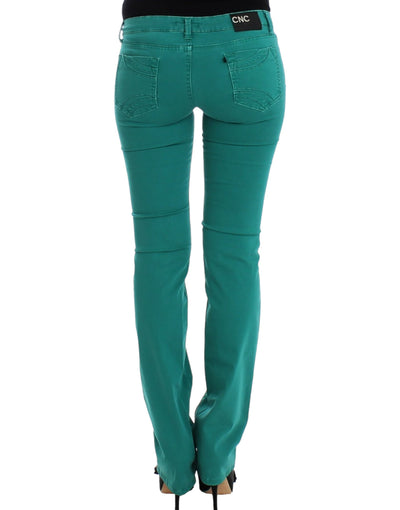 Costume National Grüne Jeans mit geradem Bein