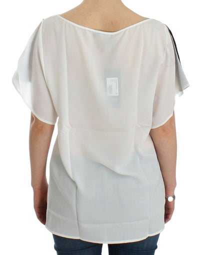 Costume National Weiße Bluse mit Motivdruck