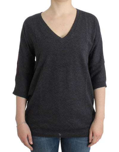 Costume National Grauer kurzärmeliger Pullover