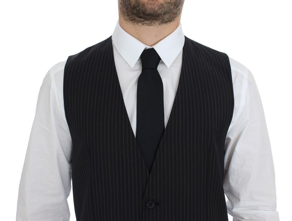 Dolce & Gabbana Graue Stretch-Weste für formelle Anlässe Gilet
