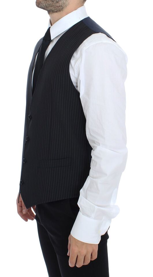 Dolce & Gabbana Graue Stretch-Weste für formelle Anlässe Gilet
