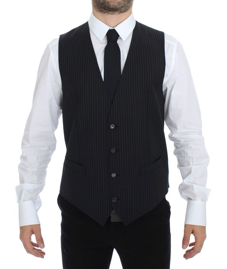Dolce & Gabbana Graue Stretch-Weste für formelle Anlässe Gilet