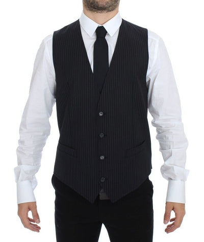Dolce & Gabbana Graue Stretch-Weste für formelle Anlässe Gilet