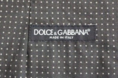 Dolce & Gabbana Graues gepunktetes Kleid Weste Gilet Weste
