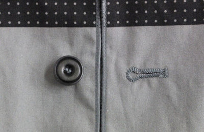 Dolce & Gabbana Graues gepunktetes Kleid Weste Gilet Weste